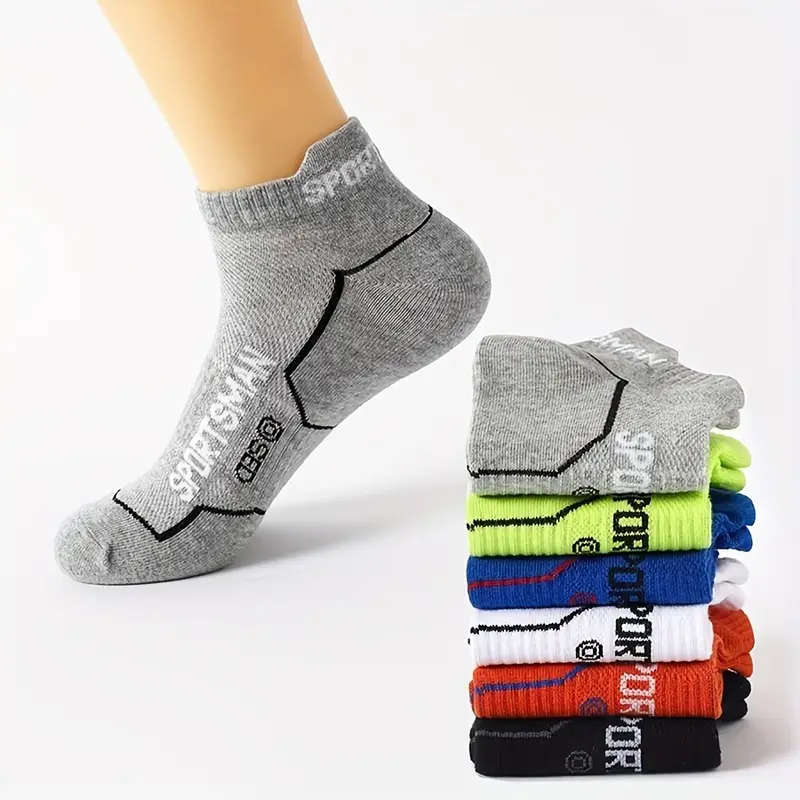 6 Pairs of Unisex Athletic Socks - Breathable Cotton