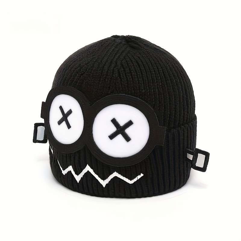 1pc Funny Knit Hat Autumn Warm Faulty Robot Cartoon Knit Cap Winter Ear Protection Knit Hat