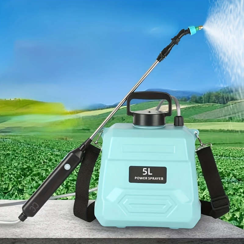 1Pc 1800Mah 5L Portable Electric Watering Can With Adjustable Nozzle Lithium Battery Usb Rechargeabl