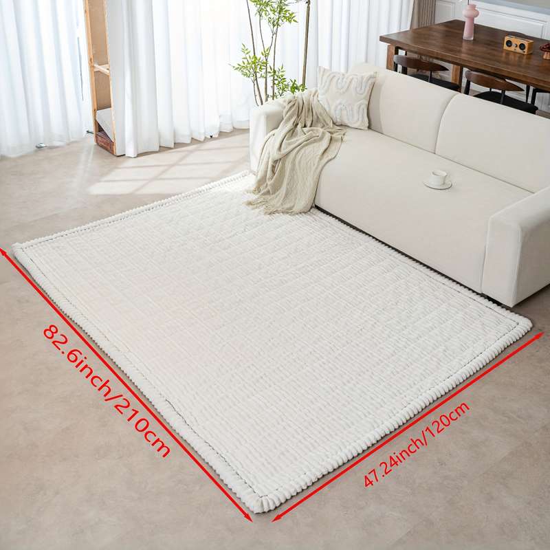 1Pc White 120x210cm 47.2x82.6inch Floor Mat