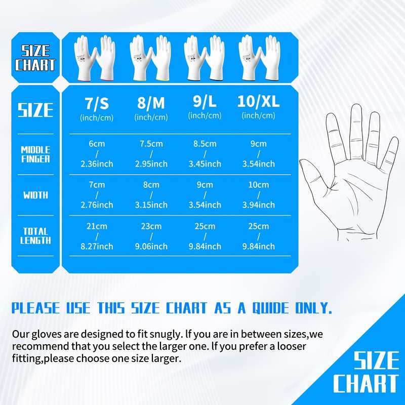 24Pcs Size XL Multi Purpose Work Gloves