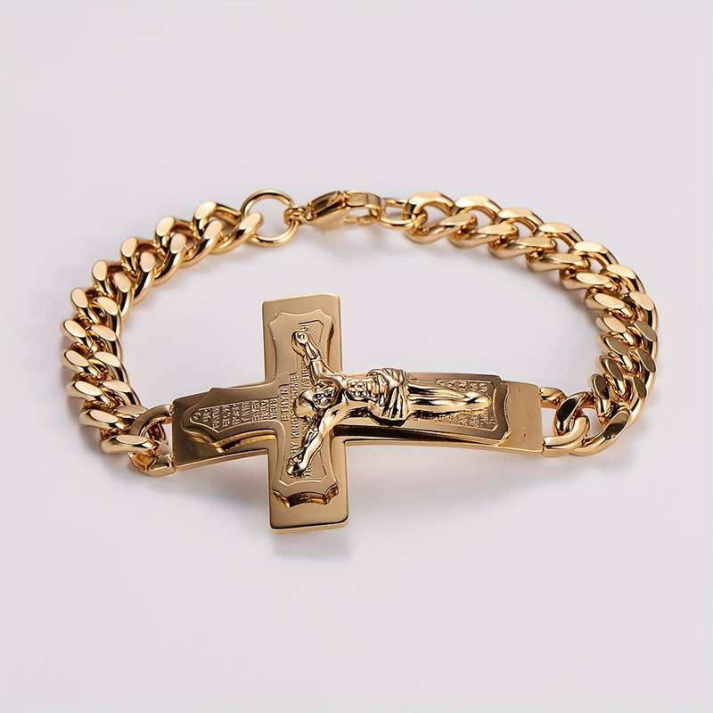 1 Piece Golden Jesus Theme Pendant