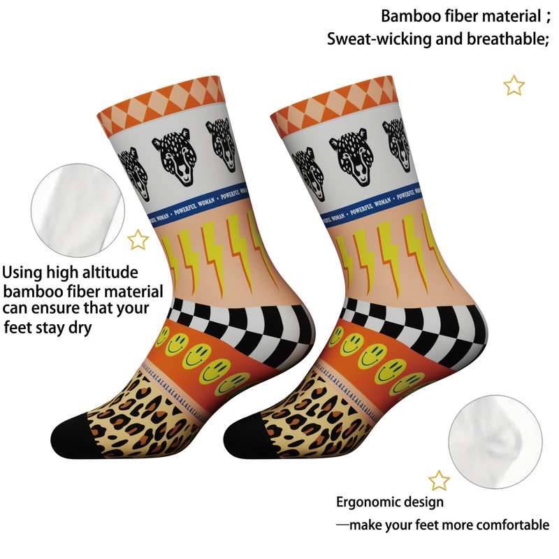 1 Pair Multicolor Size M Socks