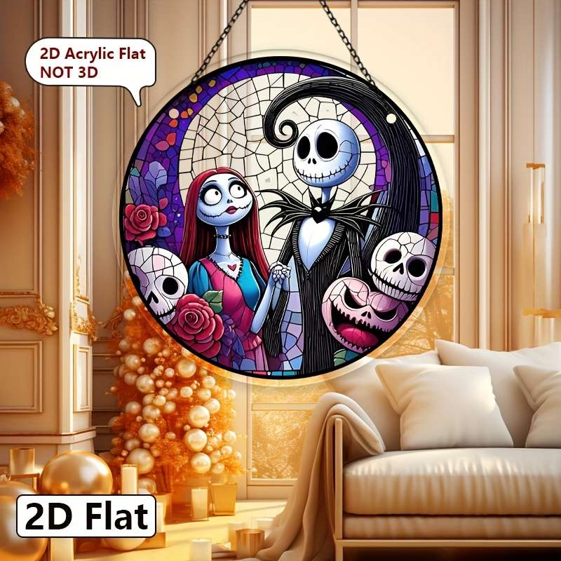 1pc 2D Flat  Art Deco Acrylic Frameless Decorative Light Fixture Hanging Decoration Perfect for G