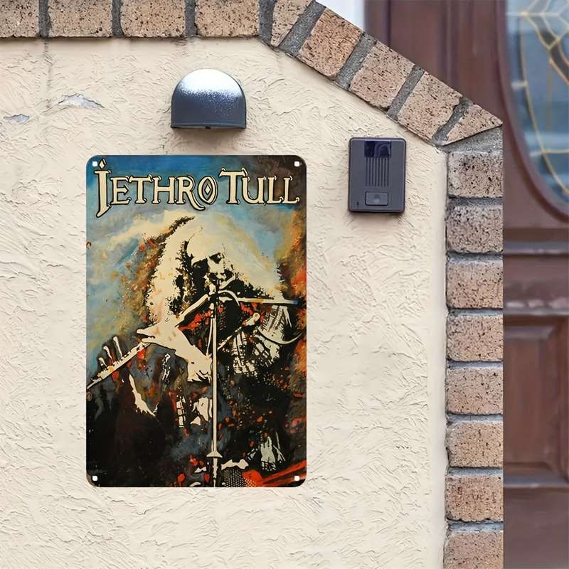 1pc Jethro Tull Band Vintage Rectangular Aluminum Sign Rock Music Wall Art Plaque for Room Home