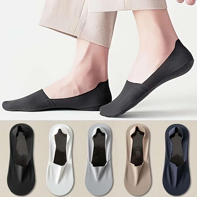 5 Pairs Light Grey One Size High Elastic Socks