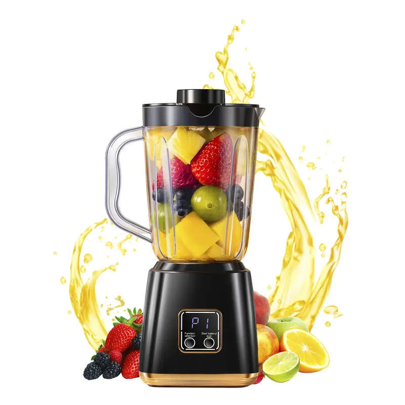 Portable Blender, Compact 7.4V Mini Juicer | Easy-Clean, Digital Display, Stainless Steel Blades,
