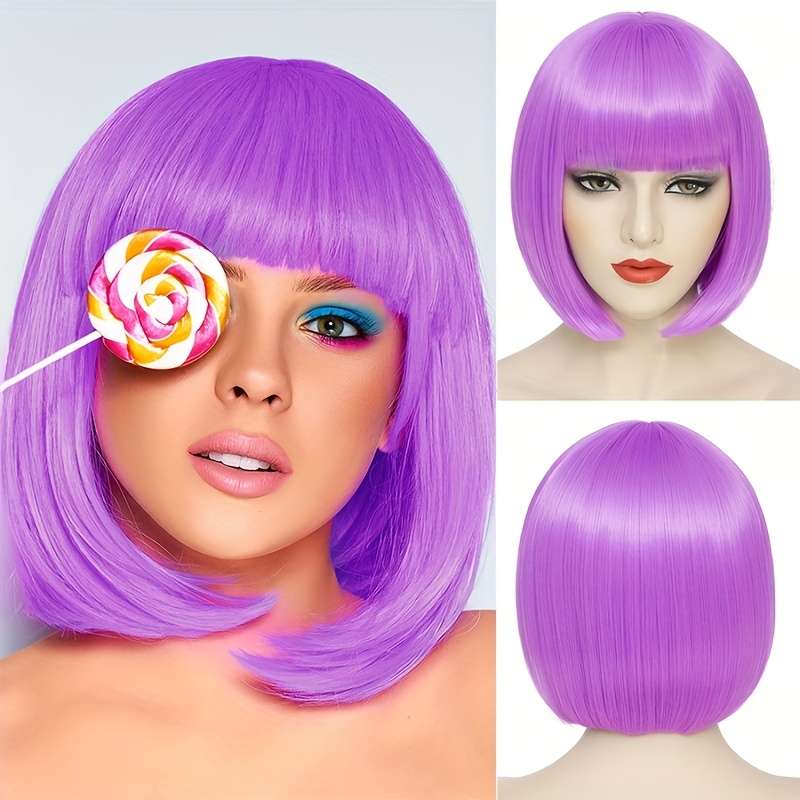1Pc Orange 25.4cm Fashion Design Wig