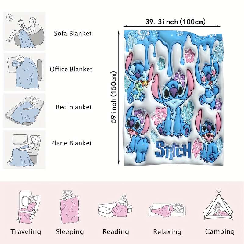 1ps Blanket Color Polychrome size 100x150cm