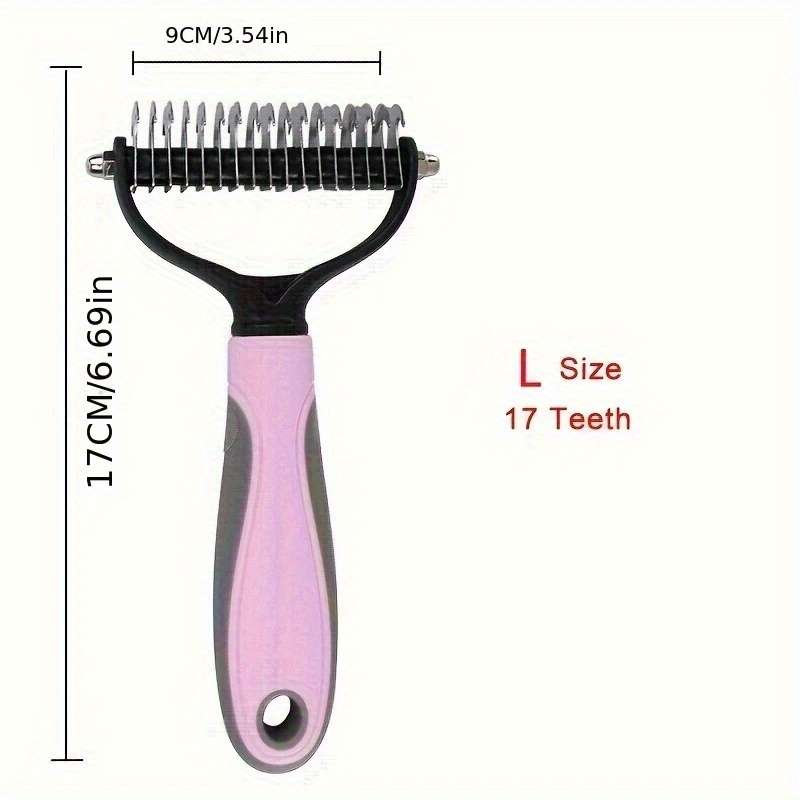 1pc Pink L Pet Comb