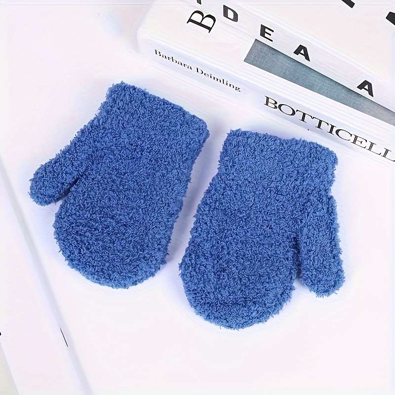1 Pair Red Warm Gloves