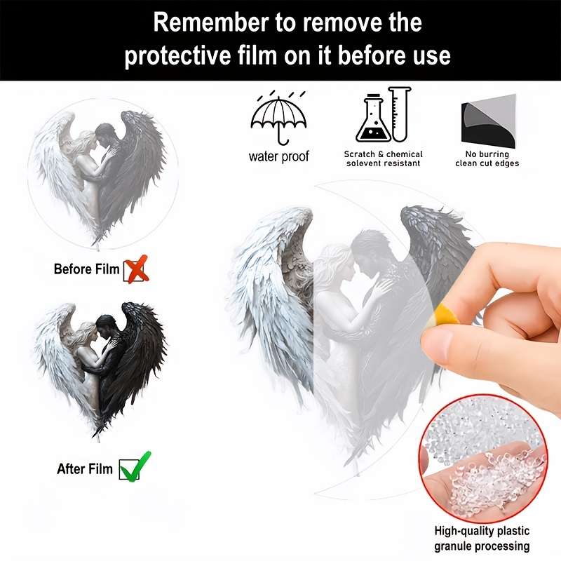 1pc 2D Flat   Classic Style  Romantic Angel Acrylic Decoration Sign Versatile Gift for Home