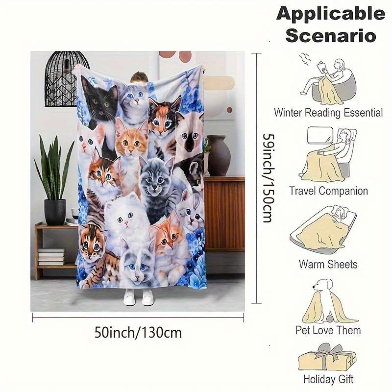 1ps Blanket Color Blue Dog size 130150cm