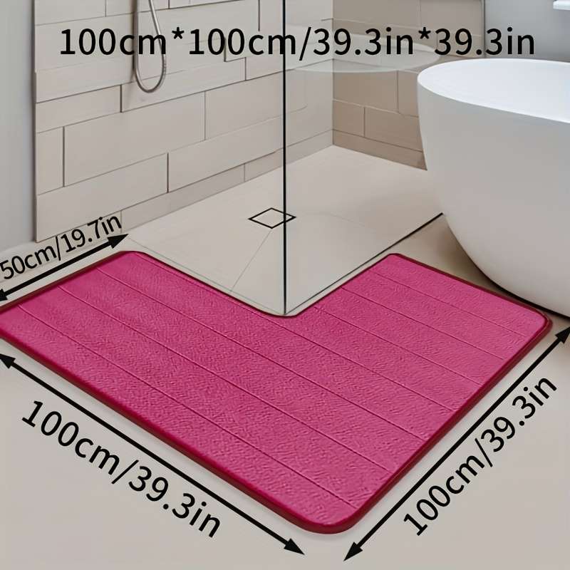 1Pc Scarlet Red 100.0x100.0cm Floor Mat
