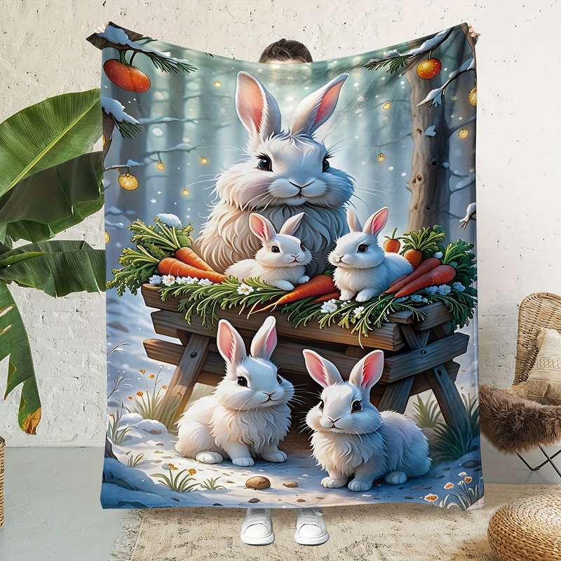 1ps Blanket Color Ft1480 Rabbit size 200X150CM