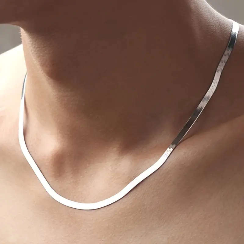 Stainless Steel Snake Chain Necklace 60CM