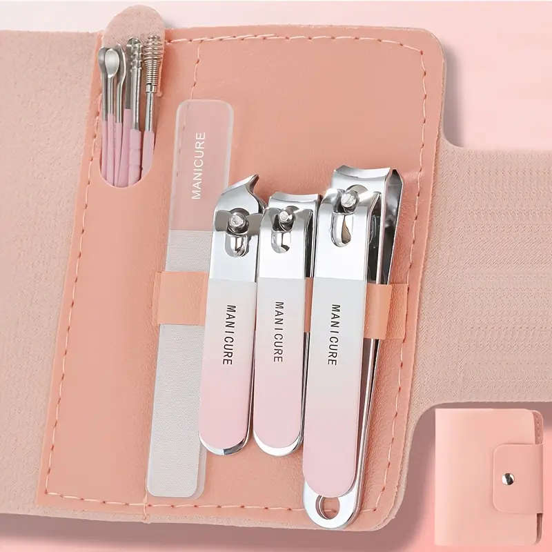 10pcs Professional Nail Clipper Set for Men Featuring a Luxurious Stainless Steel Manicure Tool Kit