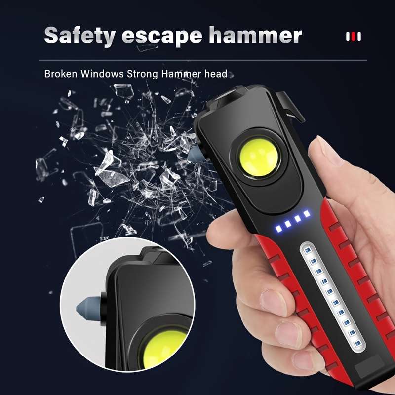 1PC BlackRed Flashlight