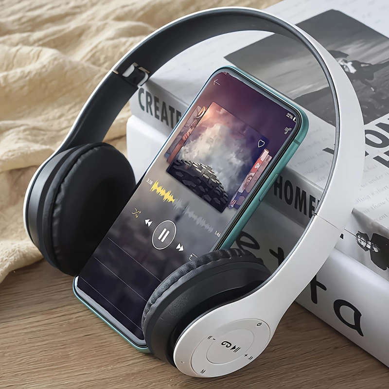 1pc Wireless Over-Ear Headphones 20H Playtime Wireless 5.0 Noise Reduction Comfortable Padded Ear