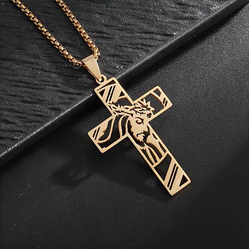 1 Piece Silvery Jesus Theme Pendant