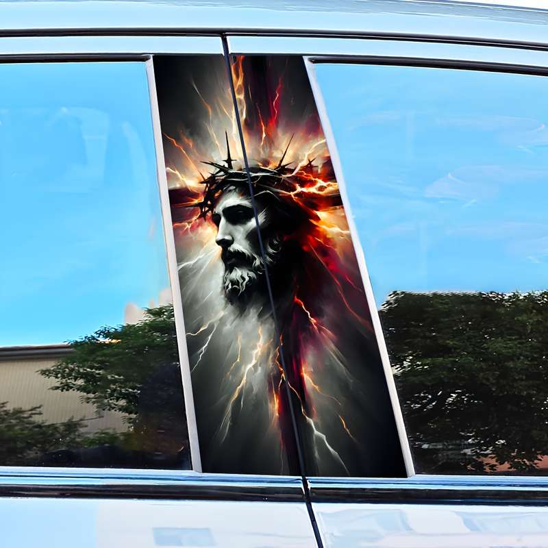 2pcs  Jesus Christian Themed Stickers