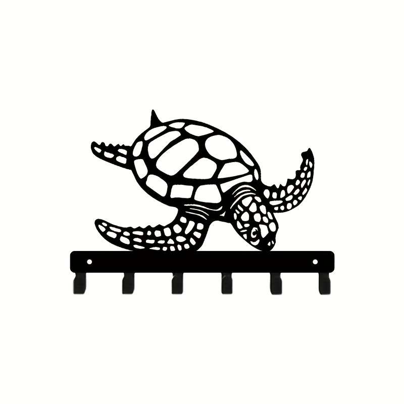 This is 1pc of turtle metal decorative key hook keychain rack door back wall garage key hook decor