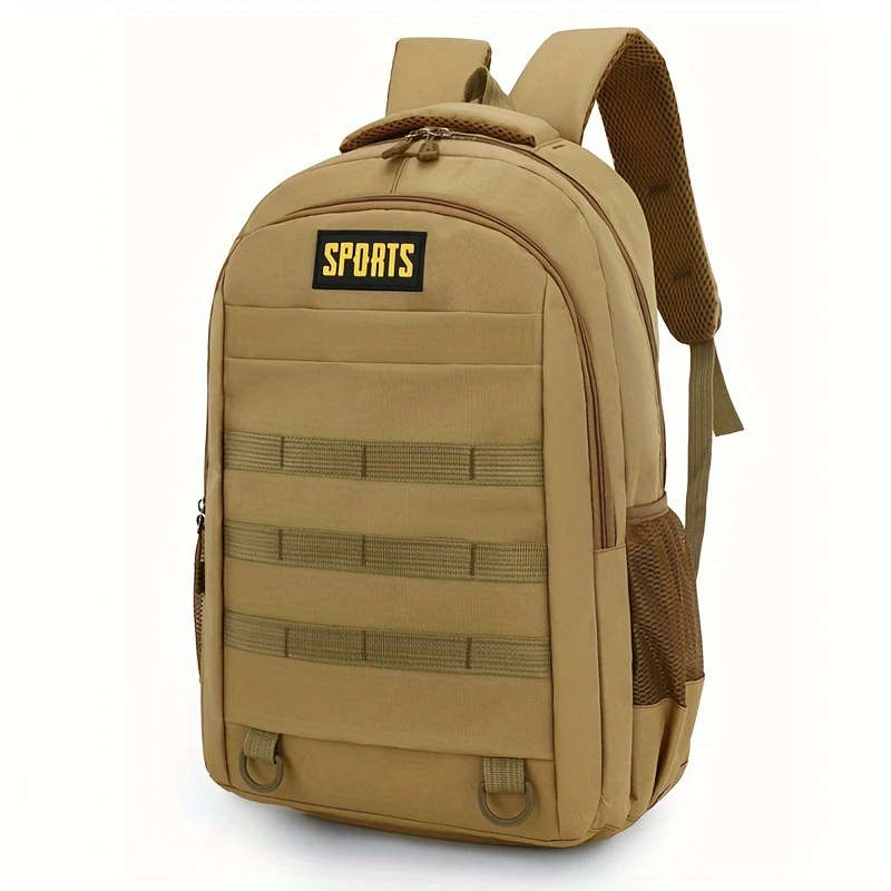 1pc Mens Casual Nylon Backpack with Laptop Compartment Lightweight Adjustable Straps Zipper Closure