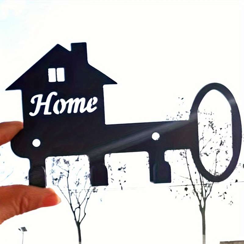 Adorable metal decorative key hook key holder bracket door wall garage key hook decorative clothes h