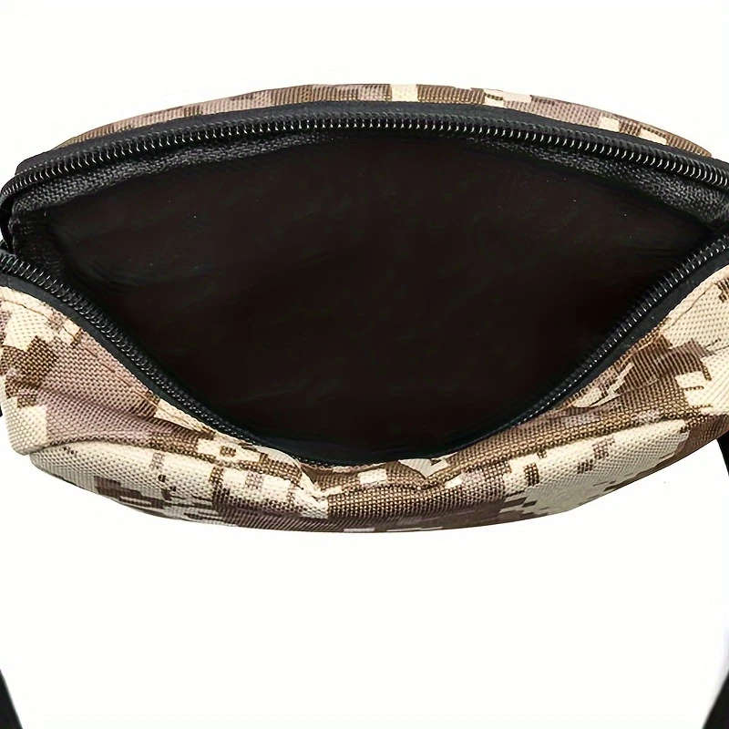 1pc Unisex Camouflage Crossbody Bag Casual Nylon Shoulder Sling with Tassel Detail Adjustable Strap