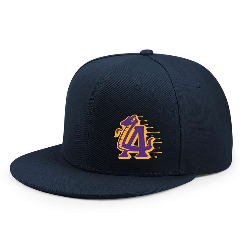 1pc Everyday Comfort Black Purple Adjustable Baseball Cap with "LA" Design Breathable Urban