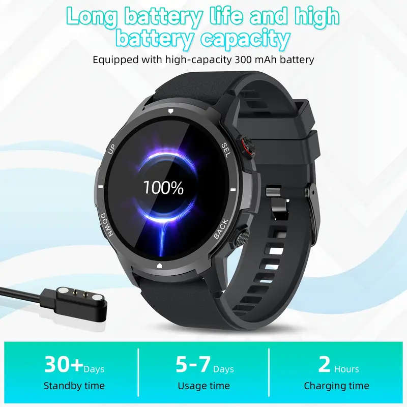1pc S52 Smart Men's Watch 3.53 Cmsmart Watch With Wireless Call Sleep Monitor IP68 Waterproof