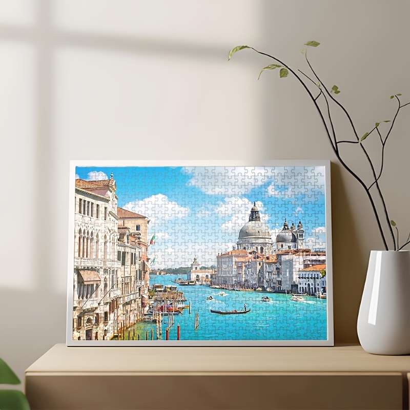 1000pcs Venice Canal Scene Jigsaw Puzzle Challenging Relaxing DIY Puzzle for Adul