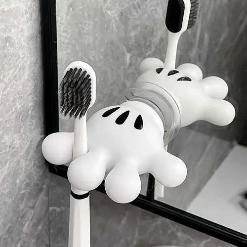 1Pc Disney Cartoon Palm Design Wall Mounted Toothbrush Holder Suction Cup
