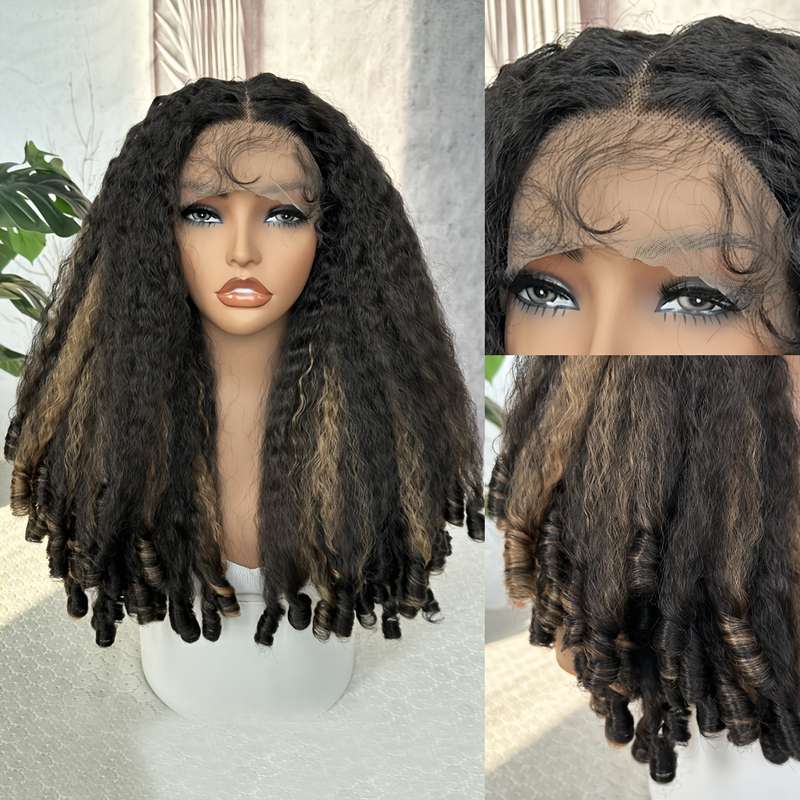 1Pc Black 55.88cm Fashion Design Wig