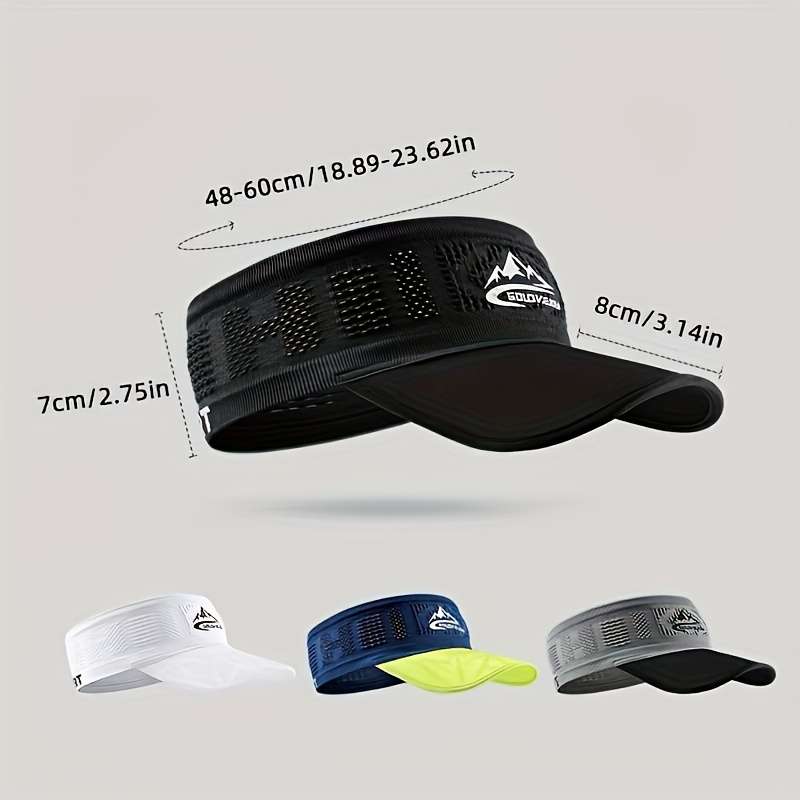 1pc Breathable Fabric Designer-Inspired Open-Top Baseball Cap with Eyelets Sweat-Wicking Light