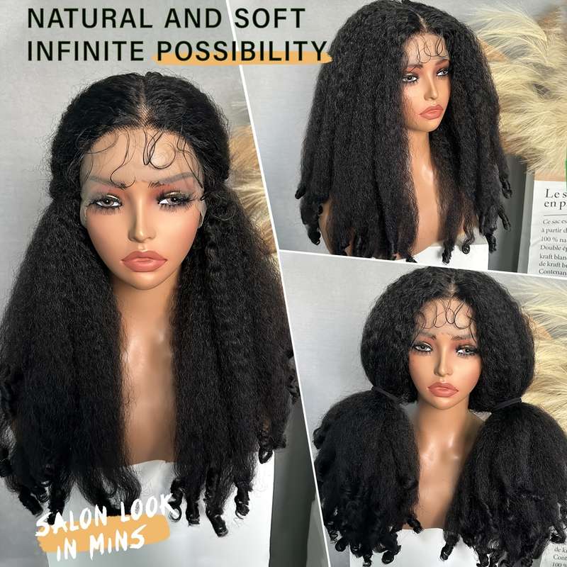 1Pc Black 55.88cm Fashion Design Wig