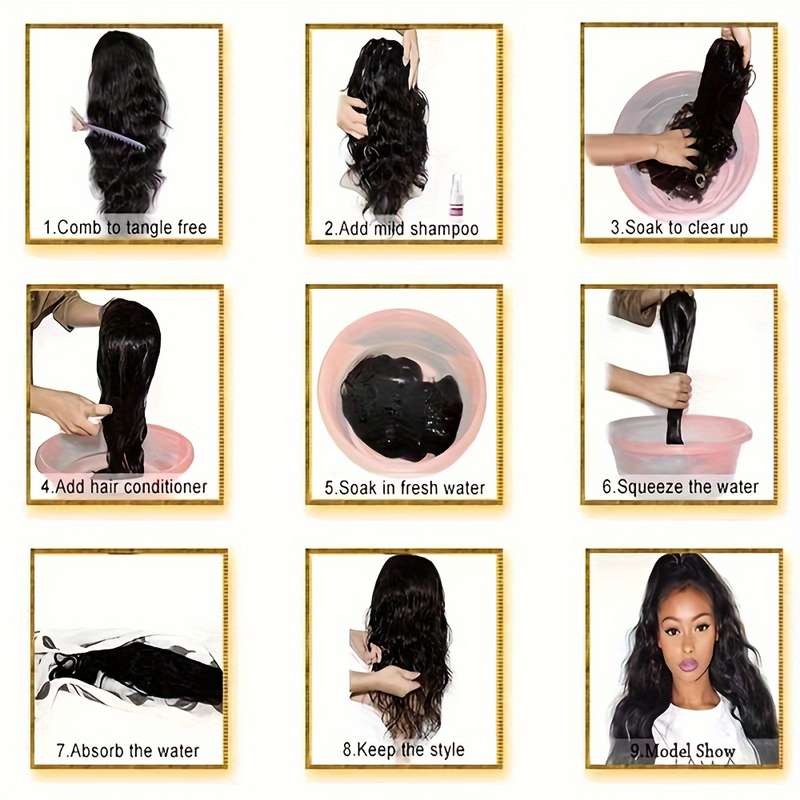 1Pc Black 60.96cm Fashion Design Wig