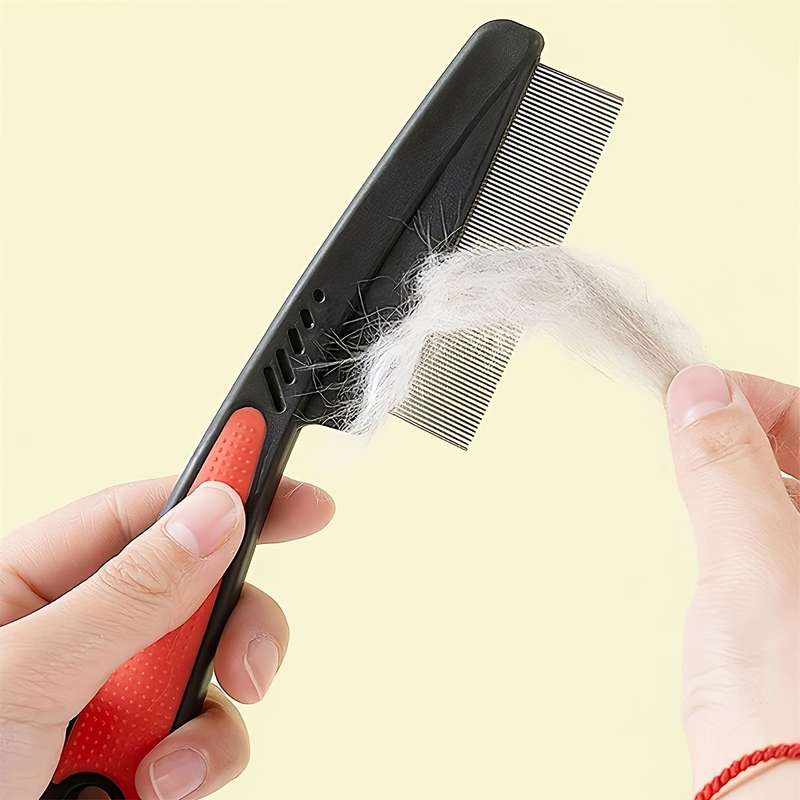 1pc Black Red Pet Comb