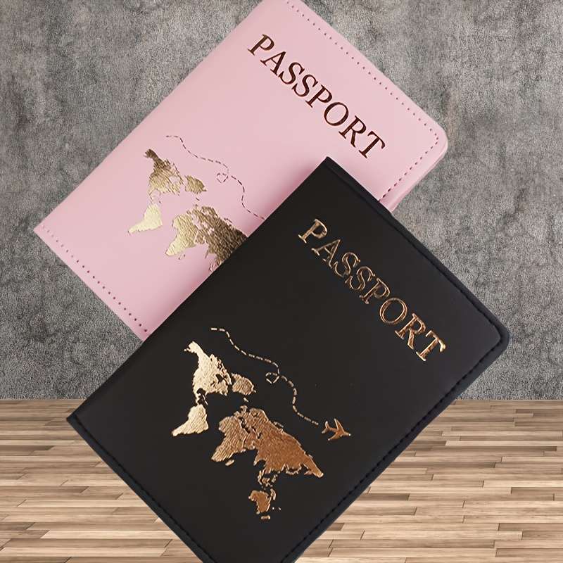 1pc Luxury Travel Passport Holder and Card Protector Slim Portable Wallet for ID and Credit Cards
