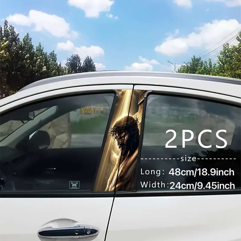 2pcs  Jesus Christian Themed Stickers