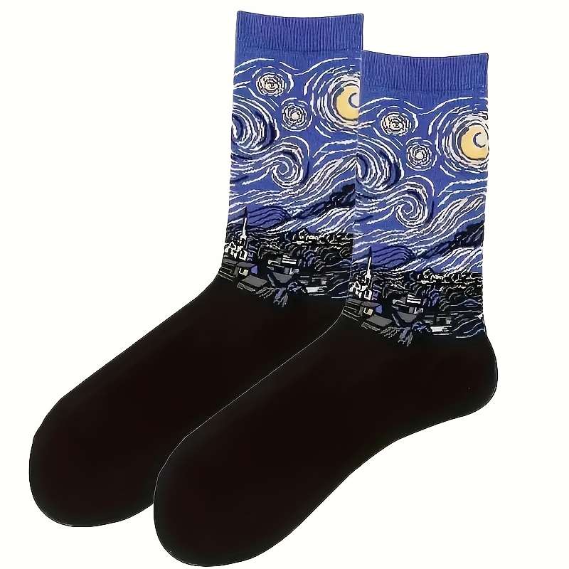1 Pair Of Mixed Colors One Size Socks