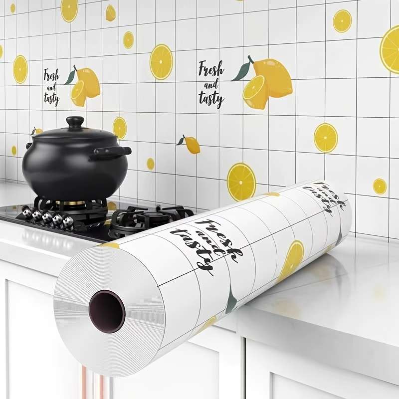 1PC Wall Stickers60cmx300cm 23.6inx118.1inLemon