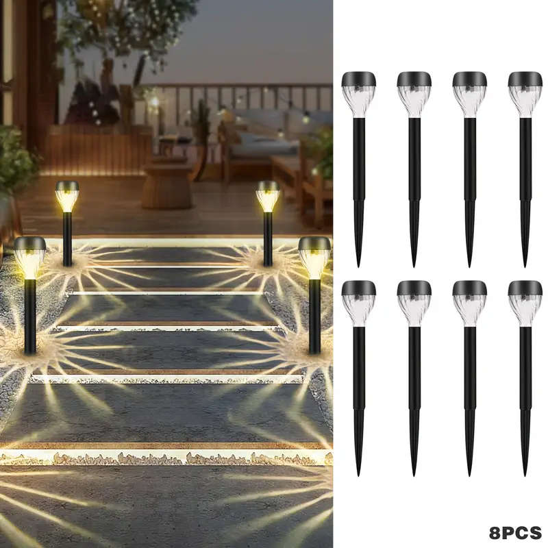 8 PCS Solar LED Lawn Lights