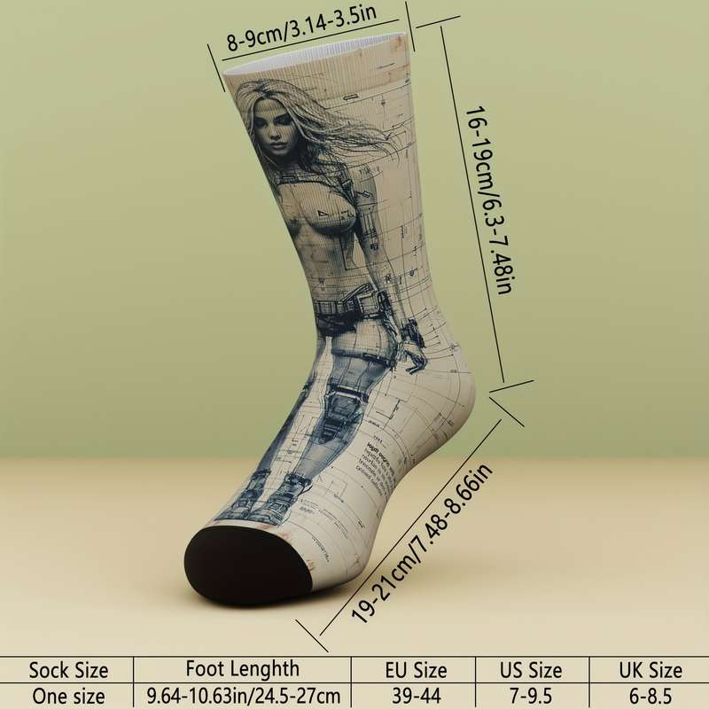 1 Pair Multicolor One Size Socks
