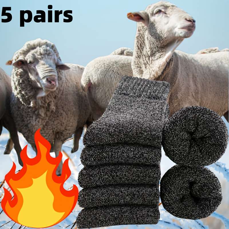5 Pairs Gray One Size High Elastic Socks