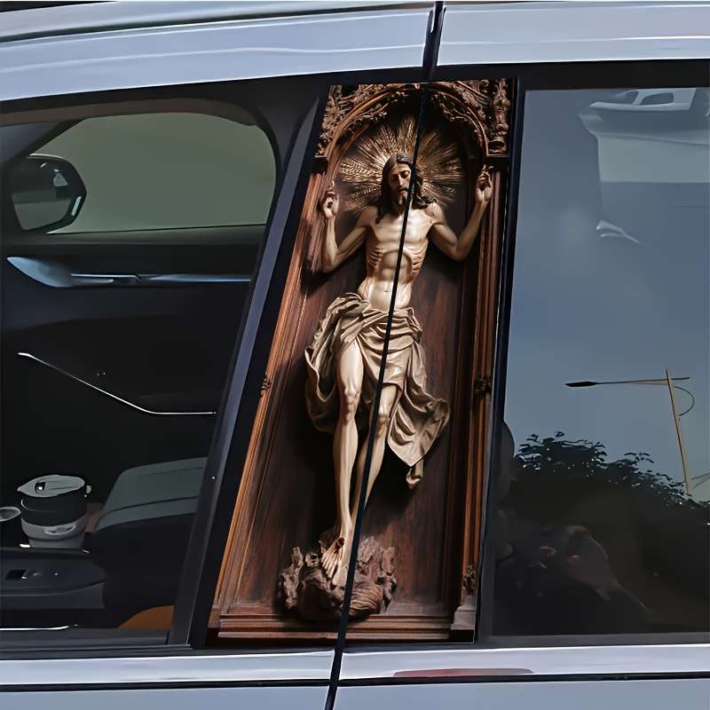 Luxury 2PCS Set  Left And Righ Jesus Christian Themed Stickers