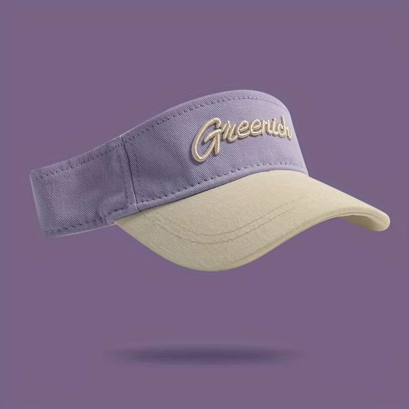 1pc Women's Embroidered Sun Visor Hat Polyester Fantasy Themed Non-Stretch Stripe Craftsmanship