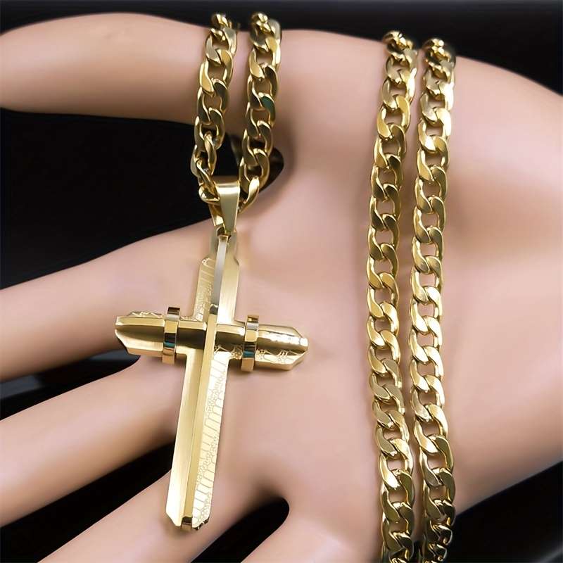 1 Piece Golden B Jesus Theme Pendant