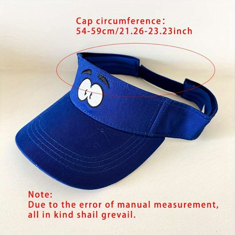 1pc Cute Duck Embroidered Sun Visor Cap Adjustable Outdoor Sports Tennis Hats For Women Breathabl