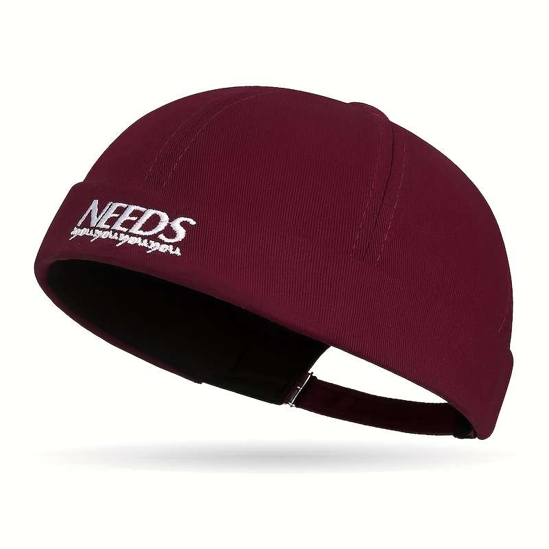 1pc Unisex Embroidered Brimless Hat Trendy Hip Hop Street Style Adjustable Fit with "NEEDS" Embr